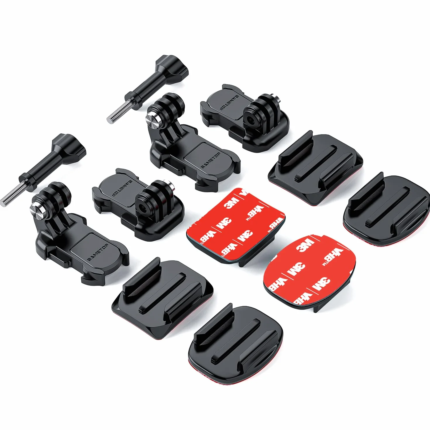 Podkładkami Samoprzylepny Uchwyt do Kasku Klamry Montażowe Śruba Kompatybilny z GoPro Hero 13 12 11 10 Max 9 8 7 6 5 Session DJI Osmo Insta360 Kamery Sportowe (12 w 1)