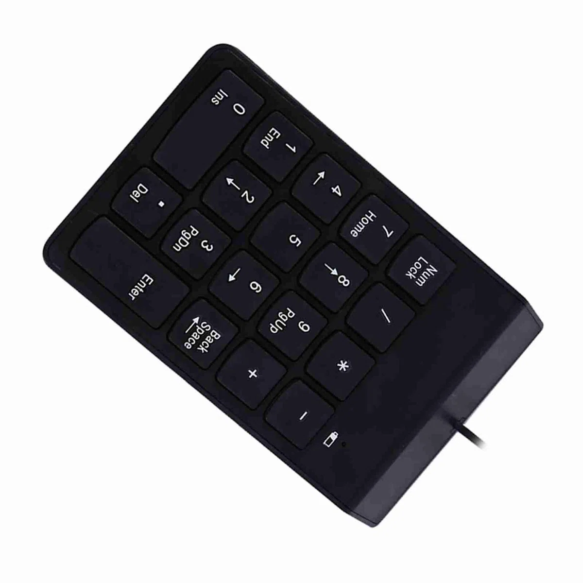 Generic Klawiatura Numeryczna Mini USB 18 Klawiszy Odporny na Zalanie do Laptopa Komputer Stacjonarny Pro Materiał ABS Czarny 1 szt.