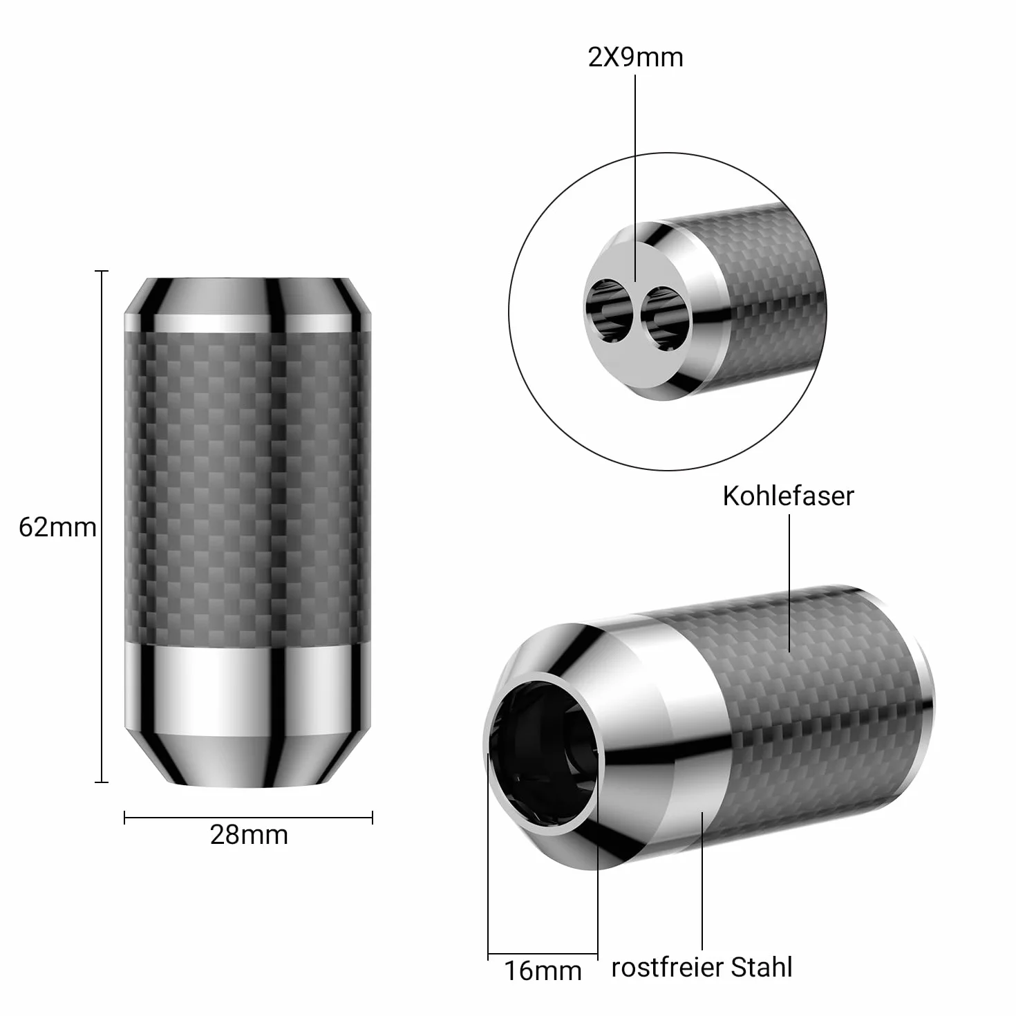 Tertullus 4 sztuki High End Splitter przewody głośnikowe rozdzielacz y splitter Carbon włókno węglowe czarny do kabli do Ø 16,0 mm * 2 wyjścia
