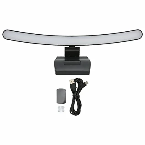 Lampa Monitora Komputerowego, Zakrzywiony Pasek świetlny Monitora do Pielęgnacji Oczu, ściemnianie Dotykowe, Brak Odblasków Ekranu, Efekt Rgb, Lampa Komputerowa LED USB C do Biurka