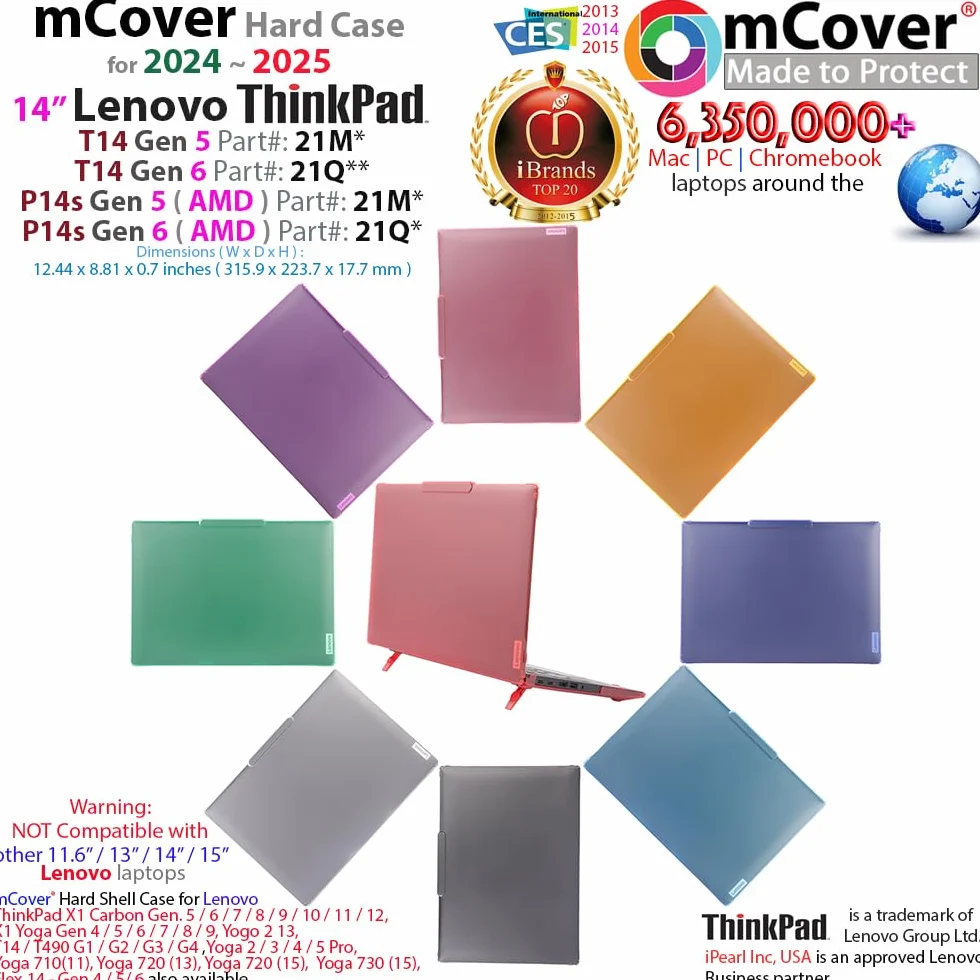 mCover Twarde etui kompatybilne z Lenovo ThinkPad T14 Gen 5/6 i P14s Gen 5/6 (AMD) 35.6 cm