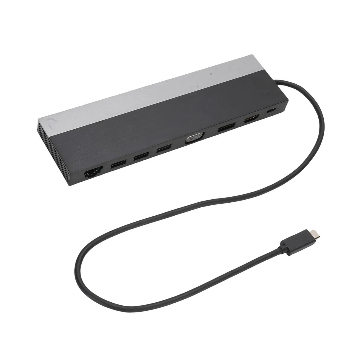 Naroote Stacja Dokująca USB C z Potrójnym Wyświetlaczem 12 w 1, Adapter Typu C, Koncentrator ze Stopu Aluminium z Portami USB 3.0, VGA, DisplayPort, RJ45 i 5 Gb/s, Idealny do Multimediów