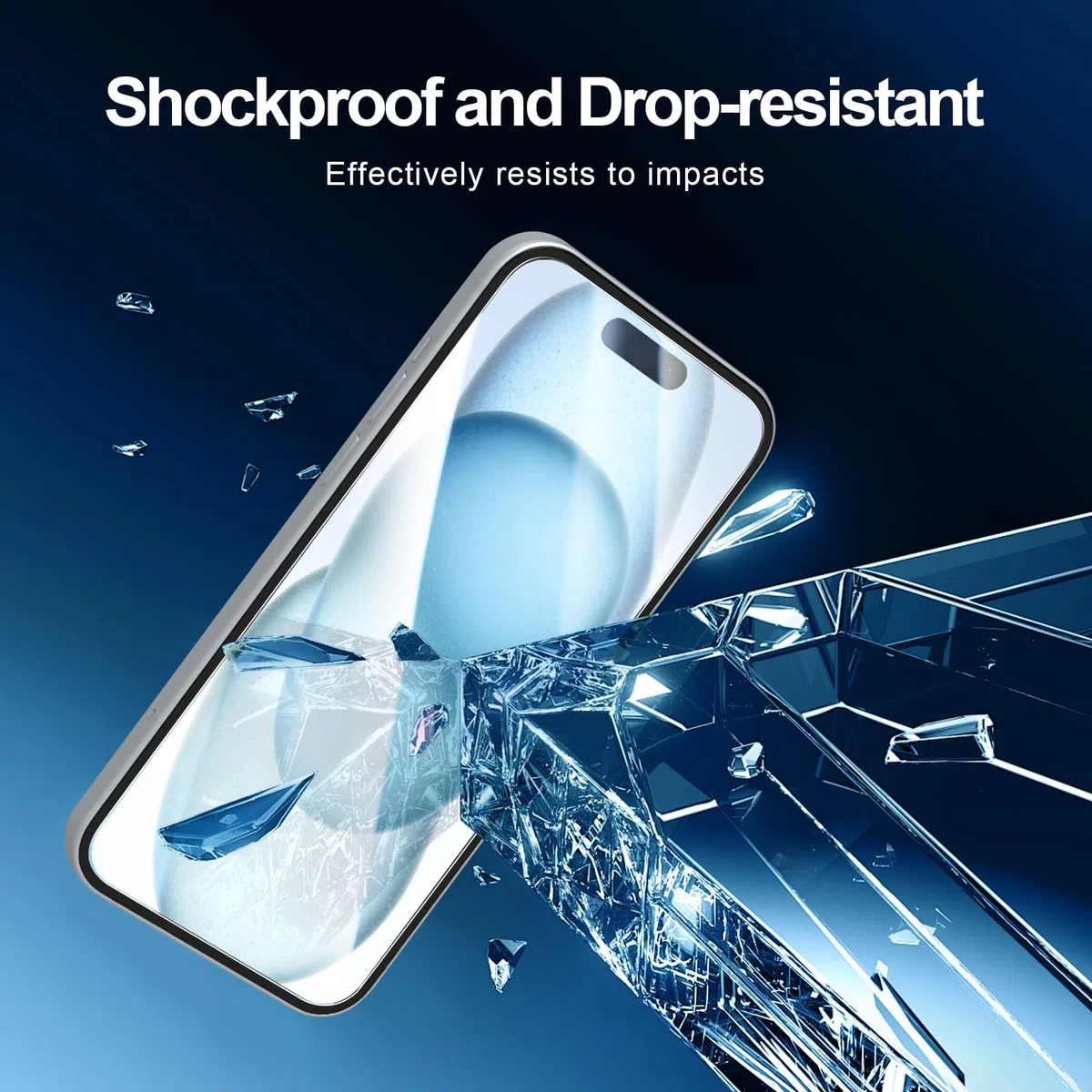 NEW'C 3 Sztuki, Ochraniacz Ekranu do iPhone 16,15 (6,1 cala), Folia ochronna ze szkła hartowanego bez pęcherzyków powietrza, odporność na zarysowania - Zawiera narzędzie ułatwiające montaż
