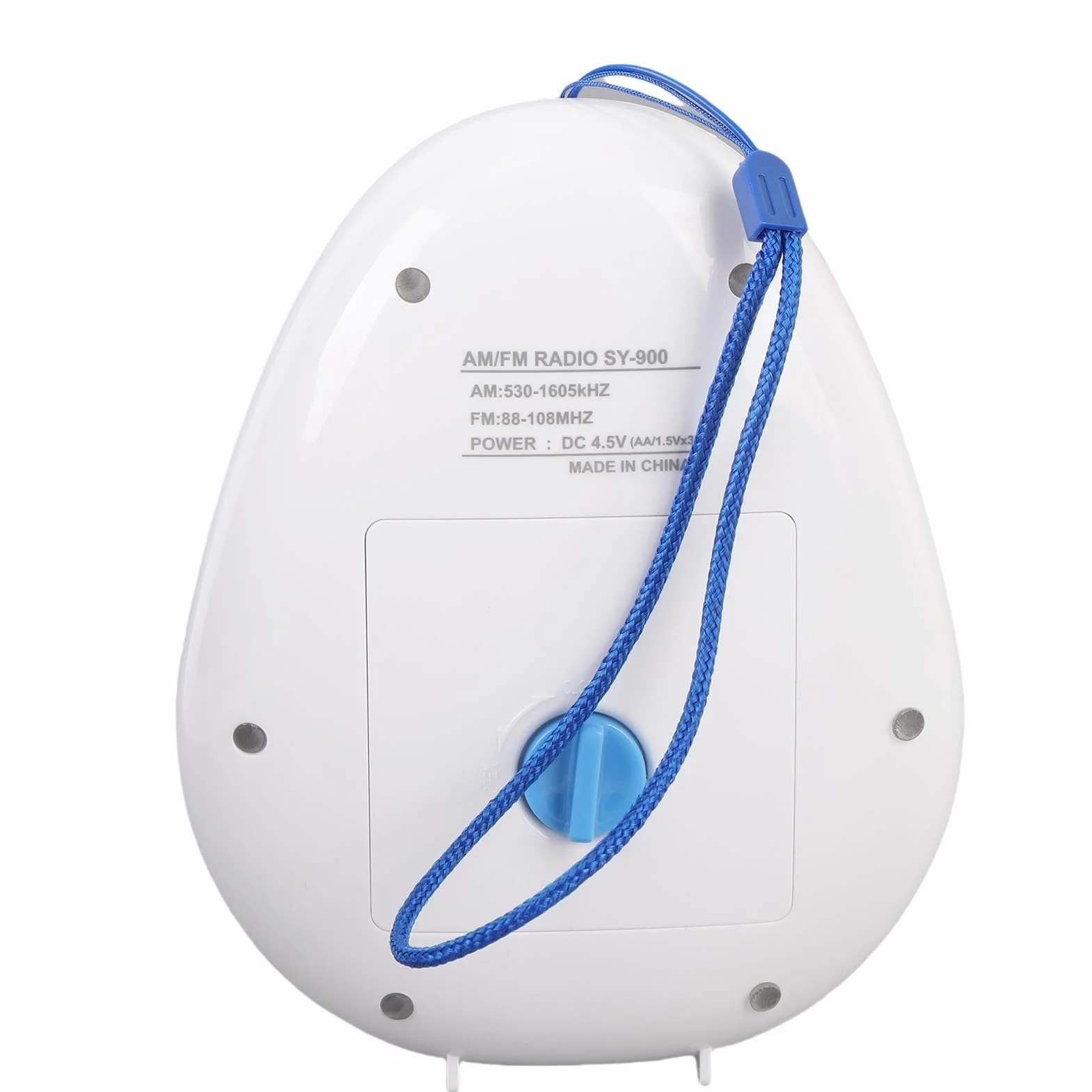 AM FM Shower Radio Wbudowany Głośnik, Wodoodporne Wiszące Radio łazienkowe z Obrotowym Pokrętłem dla łatwej Kontroli Objętości Tuningu, Mini Przenośne Radio z Akumulatorem