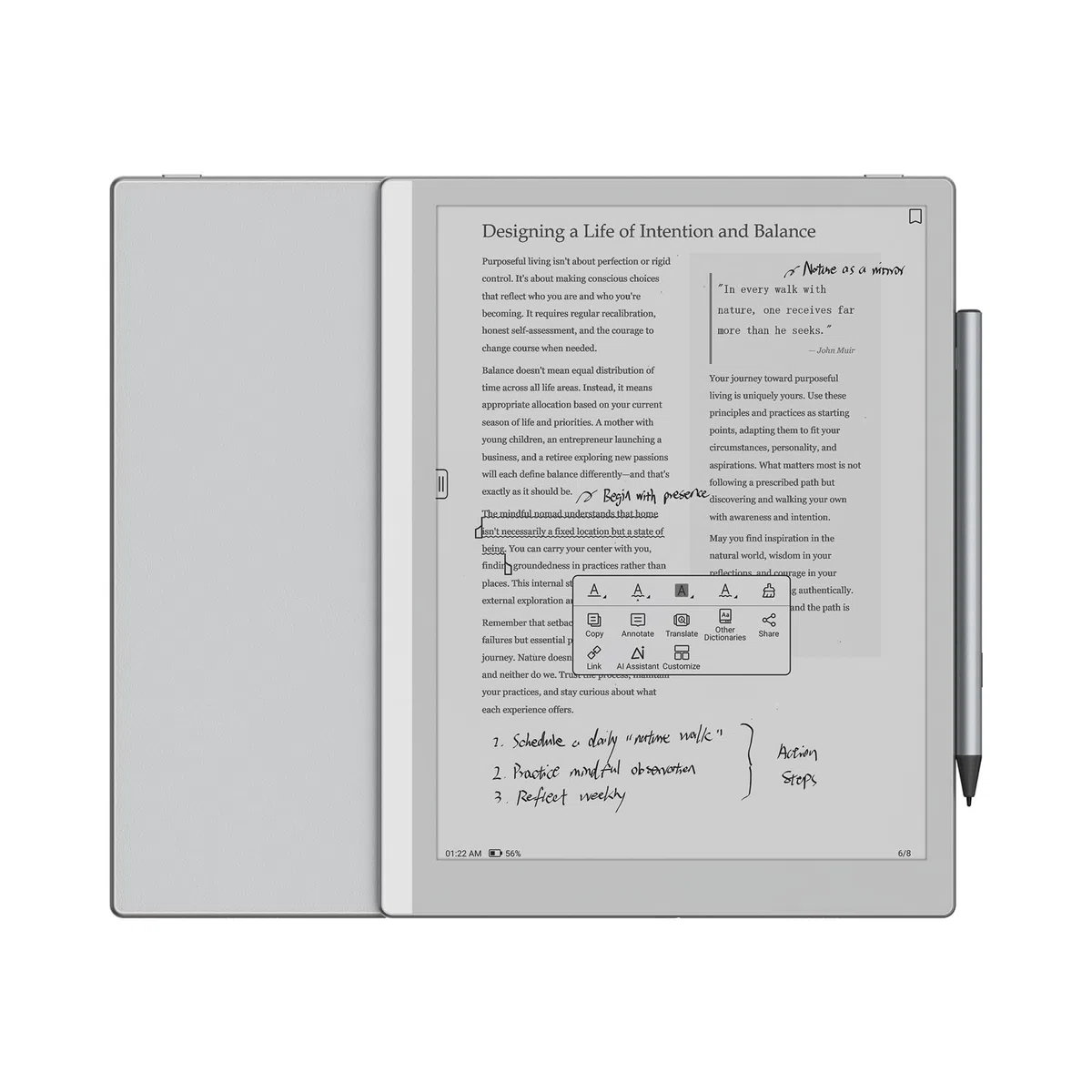 BOOX Go 10.3 Gen2 Tablet 10,3" Papier Monochromatyczny 300 PPP 64 GB Android 15 E-Ink Reader (bez Oświetlenia)