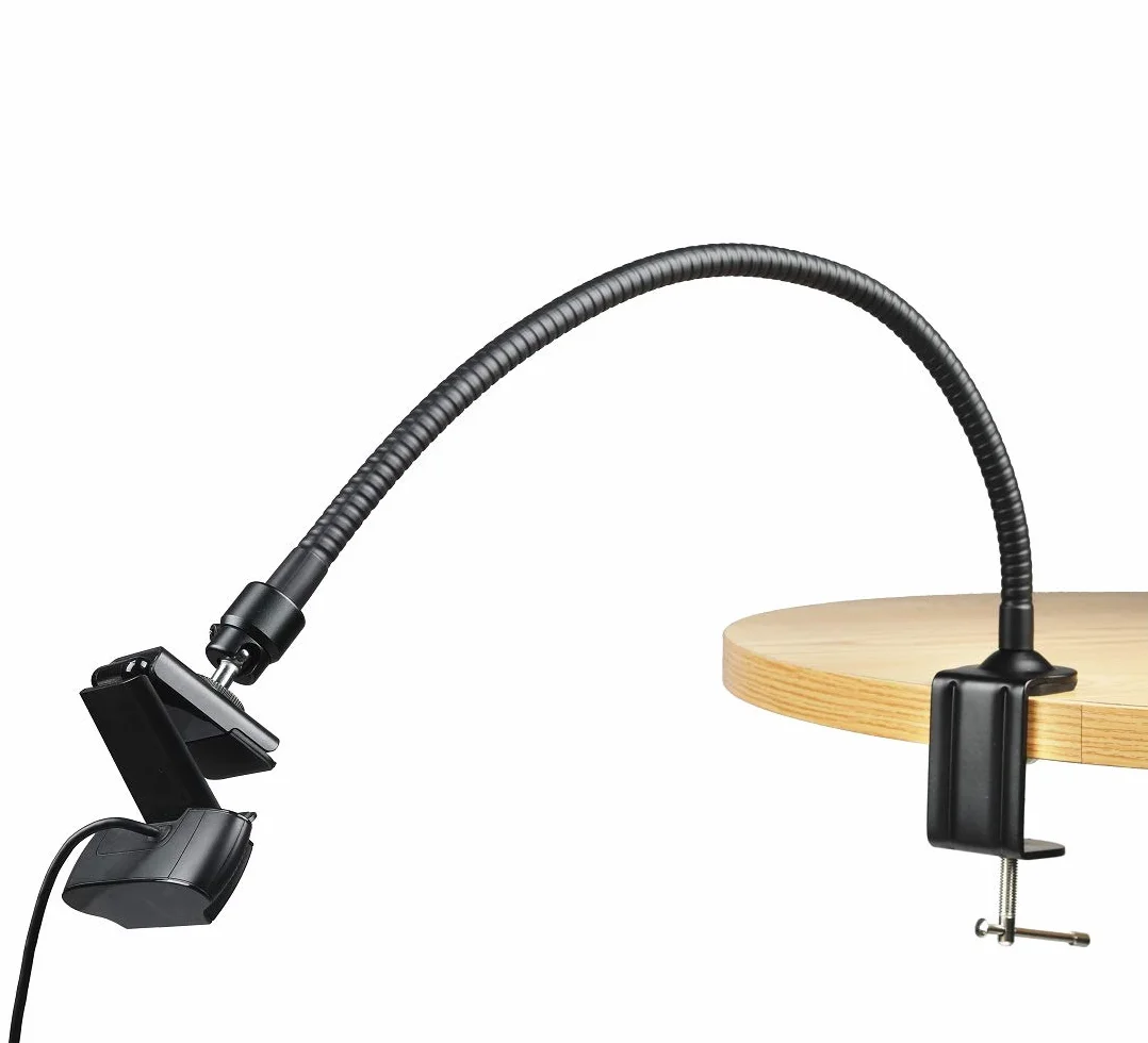 Uchwyt na kamerę internetową, uchwyt zaciskowy do kamery kompatybilny z kamerą internetową Logitech Brio C920s C925e C922 C930 C615 Streamcam Webcams (długość 64 cm)