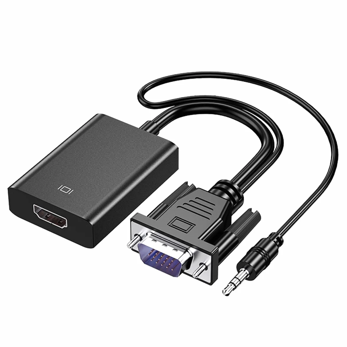 Konwerter VGA na HDMI 1080P 60 Hz z kablem audio i zasilaczem