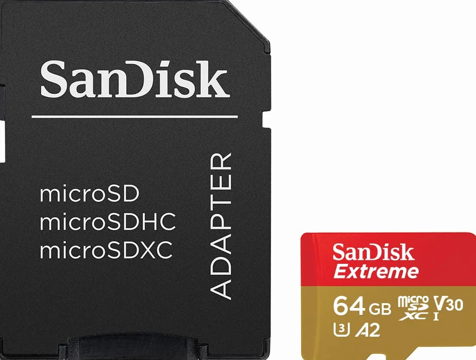 SanDisk Extreme microSDXC UHS-I karty pamięci 64 GB dla kamer akcji i dronów+adapter + RescuePRO Deluxe (do 170 MB/s, A2, Klasa 10, U3, V30)
