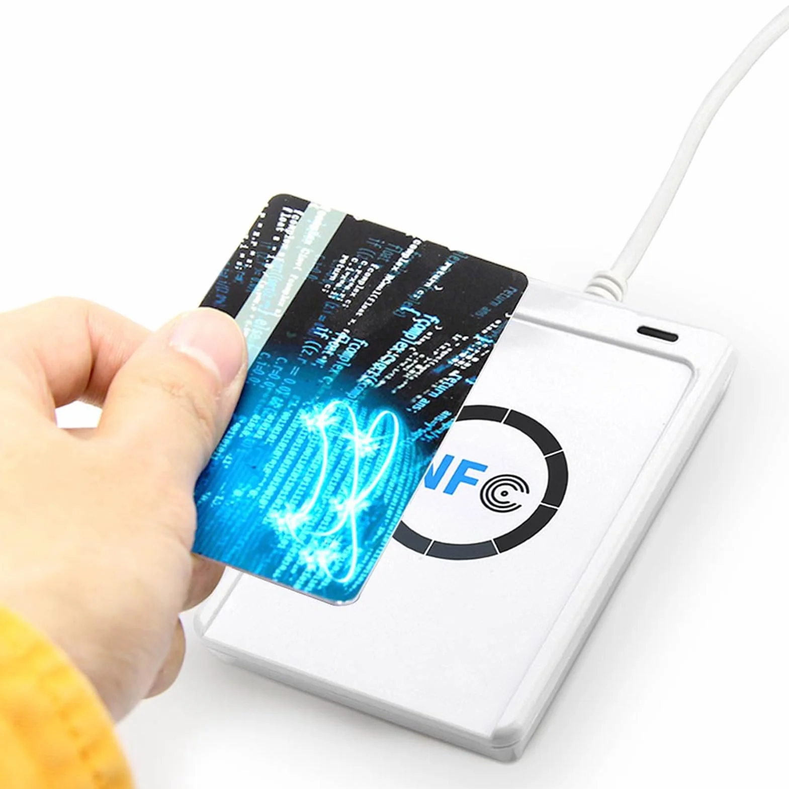 ACS, ACR122U, czytnik NFC, bezstykowy, USB, 13,56 MHz, kolor: Pearl White