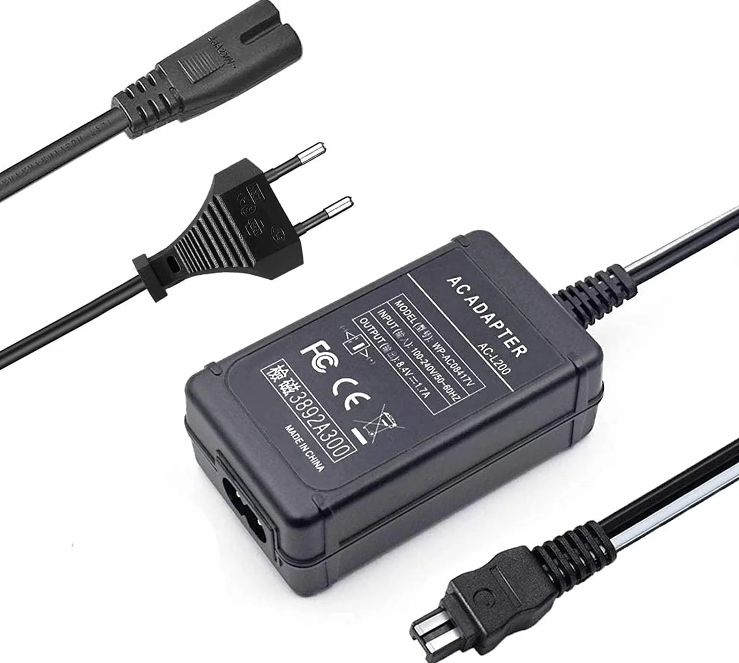 AC-L200 Zasilacz do Sony Handycam DCR-SX40 DCR-SX45 DCR-SX63 DCR-SX65 DCR-SX85 DCR-DVD105 DVD108 DVD610 DCR-SR46 DCR-SR47 DCR-SR62 DCR-SR62 DCR-SR62 DCR-SR62 DCR-SR62 DCR-SR62