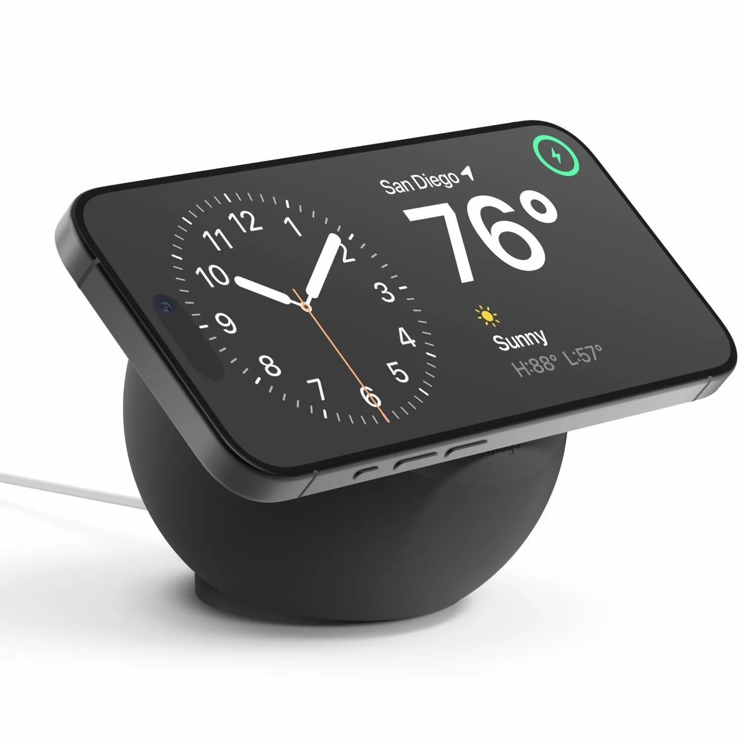 elago MS2 Stojak do ładowania Kompatybilny z ładowarką MagSafe, Silikonowy, Klasy Premium, do iPhone’a 15, 14, 13, 12 Seria, ładowarka Nie Jest Dołączona, Czarny