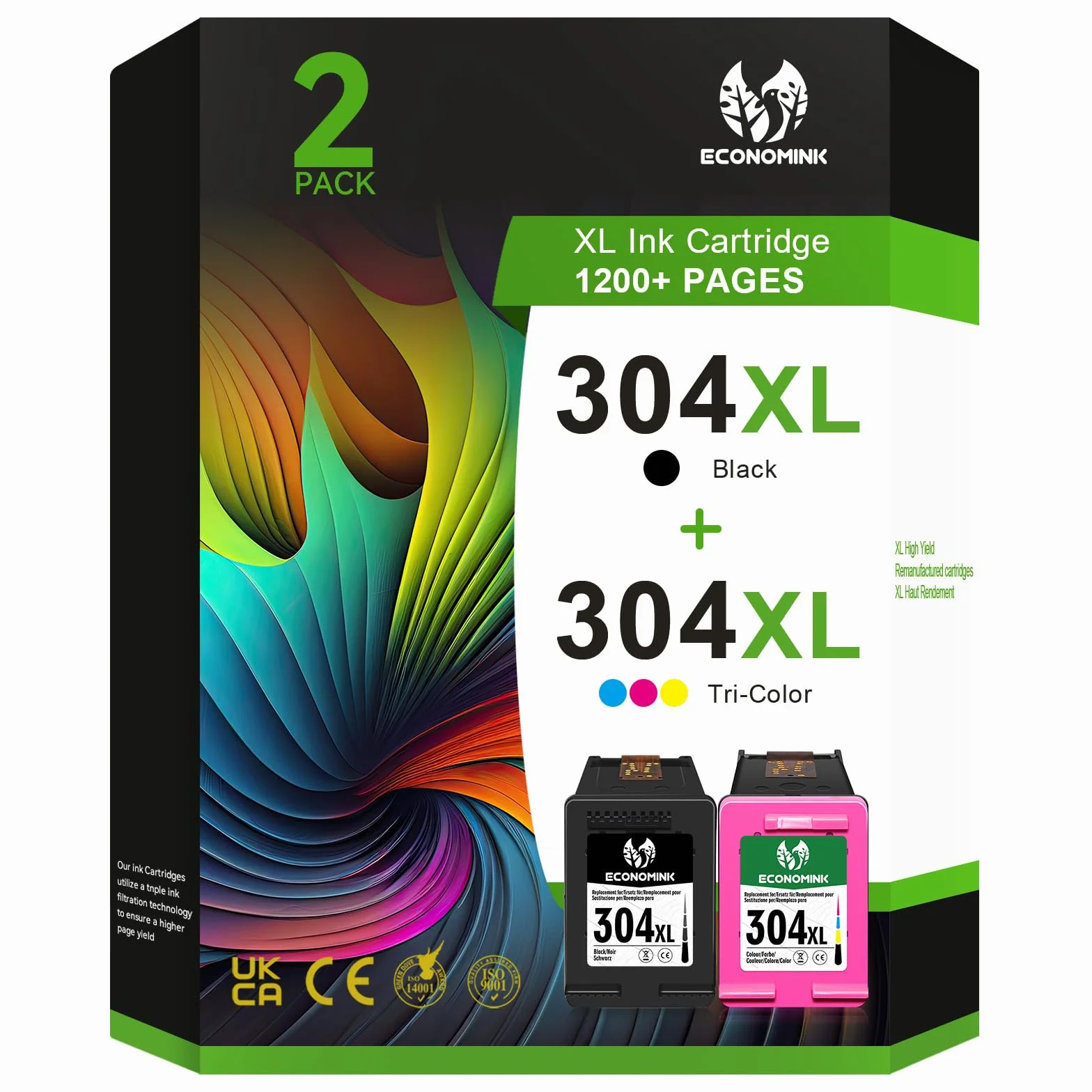 Economink 304 Wkłady atramentowe Combo Pack do HP 304 XL Envy 5020 DeskJet 2600