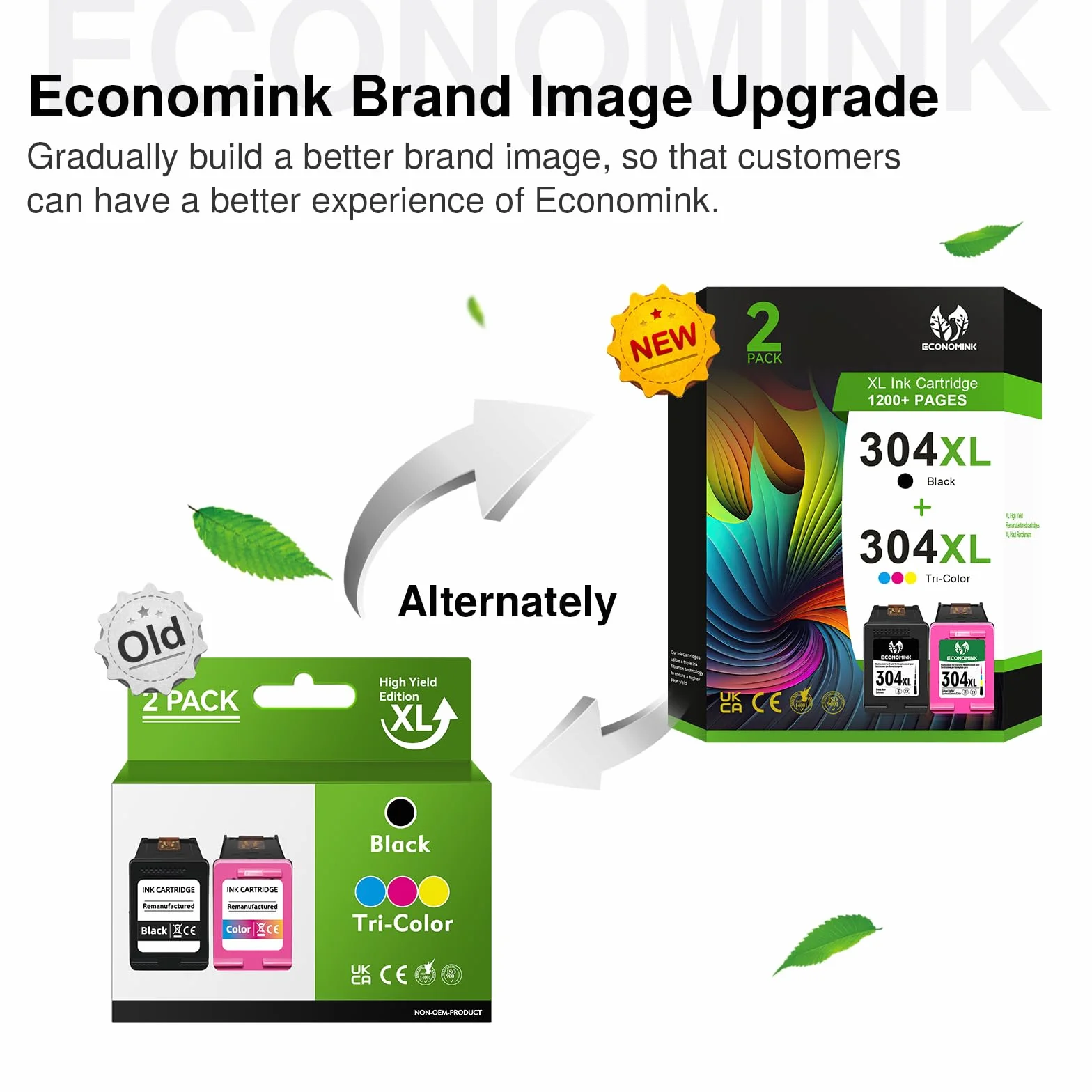 Economink 304 Wkłady atramentowe Combo Pack do HP 304 XL Envy 5020 DeskJet 2600