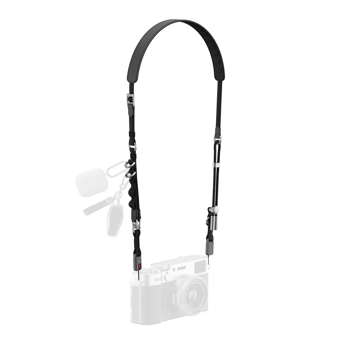 ULANZI Magnetyczny pasek do aparatu 3 w 1, pasek na rękę z kablem do ładowania typu C, regulowany pasek na ramię 180cm z magnetyczną klamrą szybkiego zapięcia, nośność 60 kg, pasek na aparat