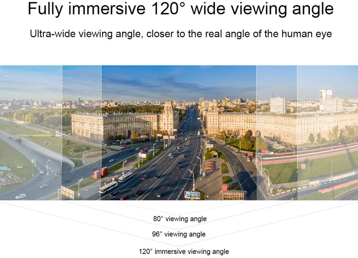 Zestaw słuchawkowy VR, okulary wirtualnej rzeczywistości z polem widzenia 112 stopni, wbudowane, regulowane słuchawki, uniwersalne okulary 3D VR do filmów i gier 3D, kompatybilne z telefonem iPhone i