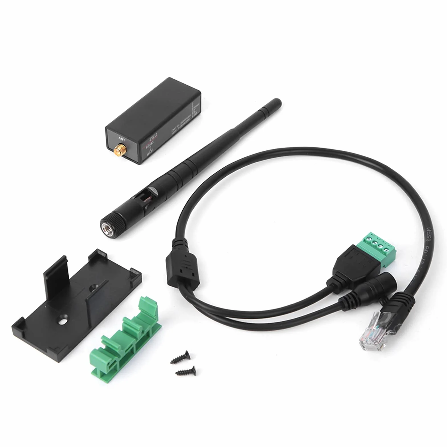 WiFi Konwerter Szeregowy z RJ45 i Anteną Zewnętrzną - Bezprzewodowy Modbus Konwerter dla Urządzeń Przemysłowych, Łatwe Podłączanie Sieciowe, Wysoka Kompatybilność