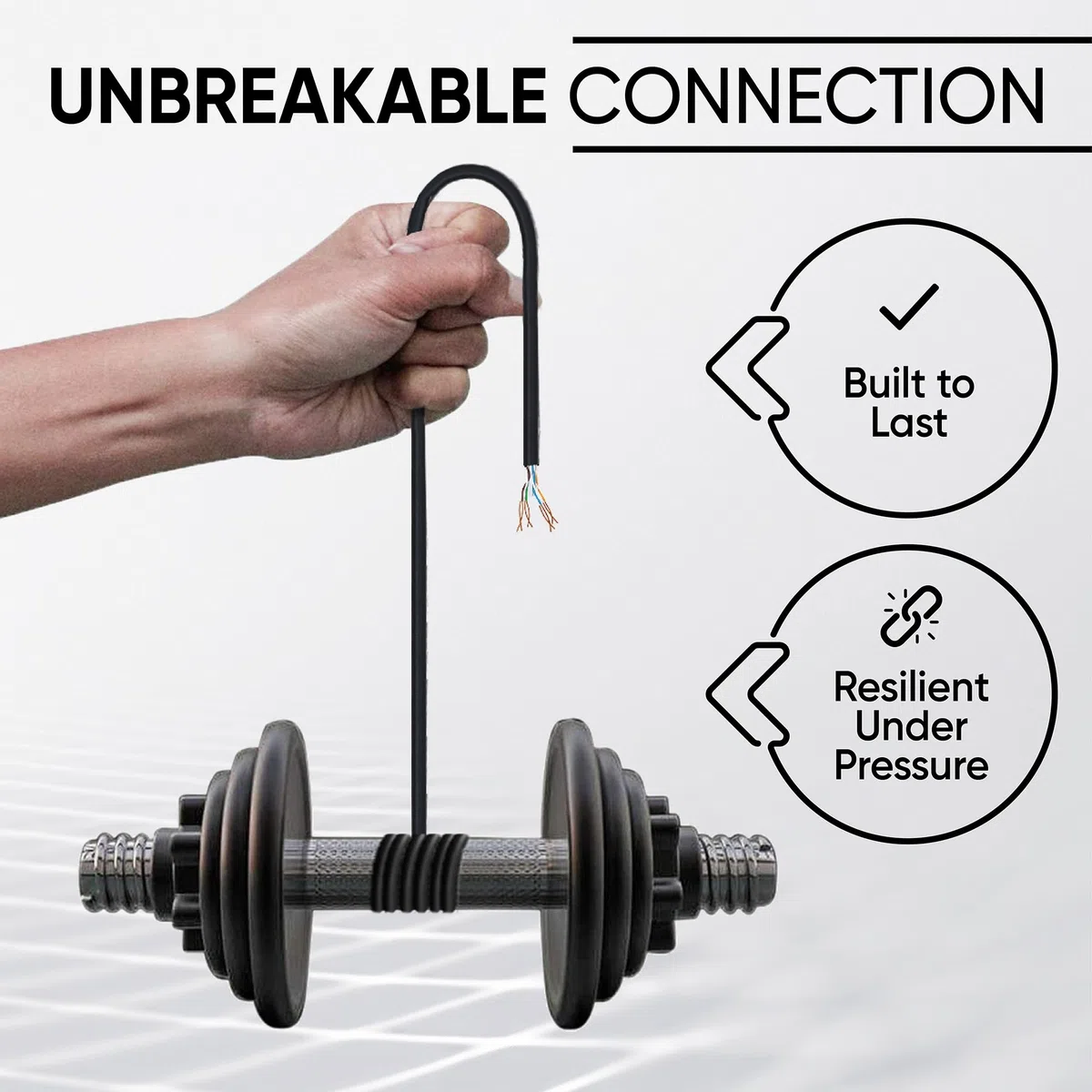 Mr. Tronic Ethernet kabel sieciowy | kabel do instalacji danych | kabel instalacyjny | kabel instalacyjny | CAT5E, AWG24, CCA, UTP, RJ45 | kabel LAN Gigabit do sieci internetowych (100 Metrów, Czarny)