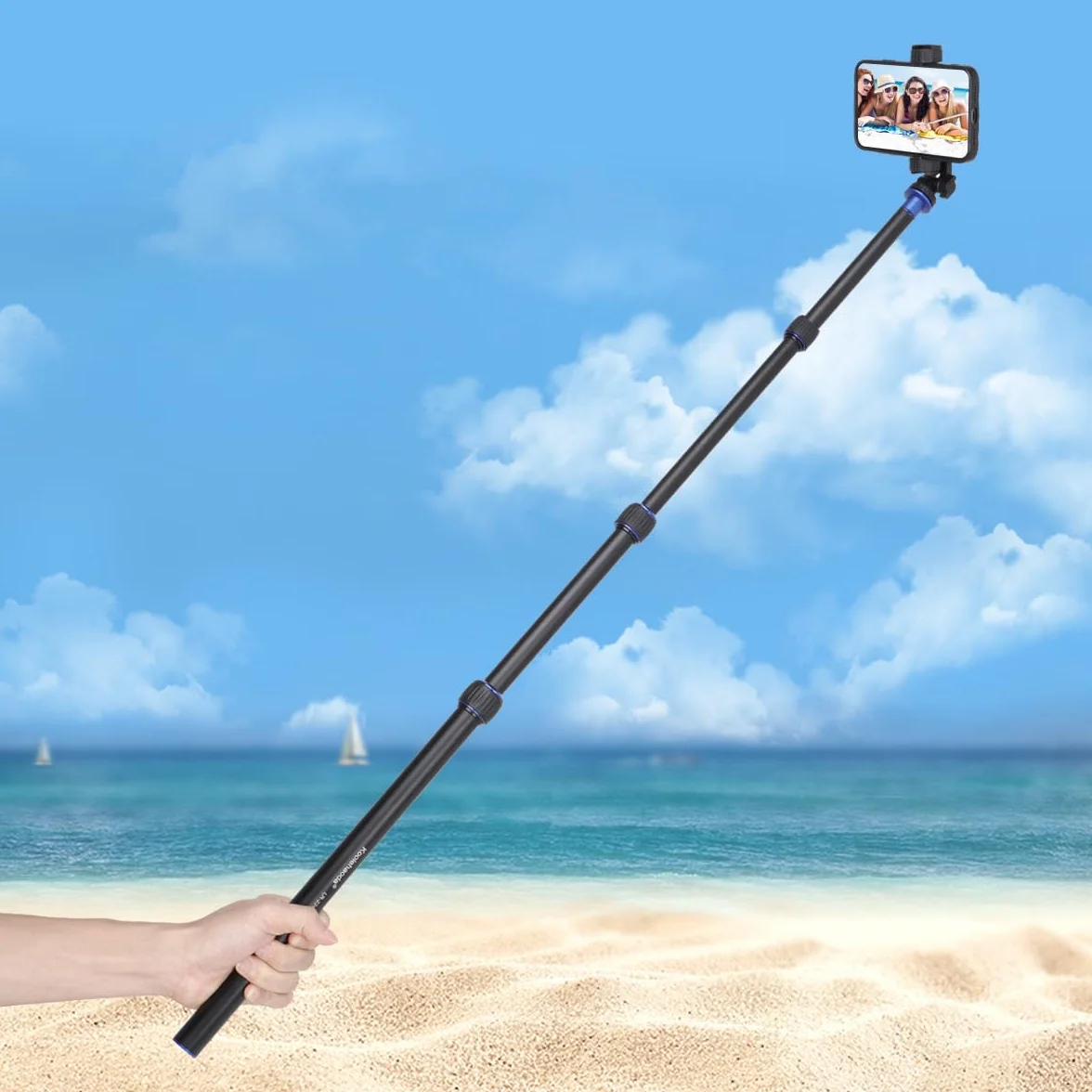 Koolehaoda Monopod aparatu 100 cm / 40 cali drążek przedłużający statyw, aluminiowa kolumna środkowa, drążek teleskopowy do statywu/kamery DSLR, LR-224