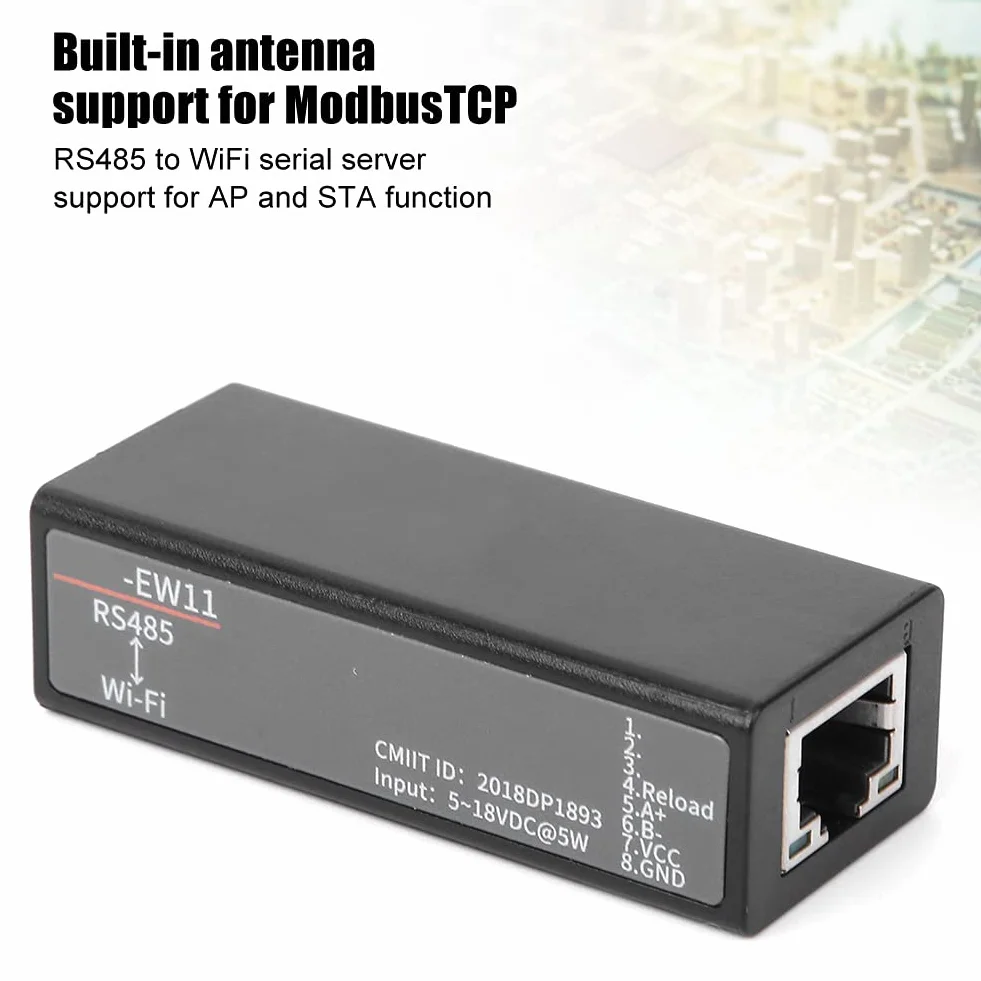 Wifi, do Ethernet, produkty sieciowe do serwera szeregowego WiFi, wbudowana antena, moduł komunikacji bezprzewodowej Rj45