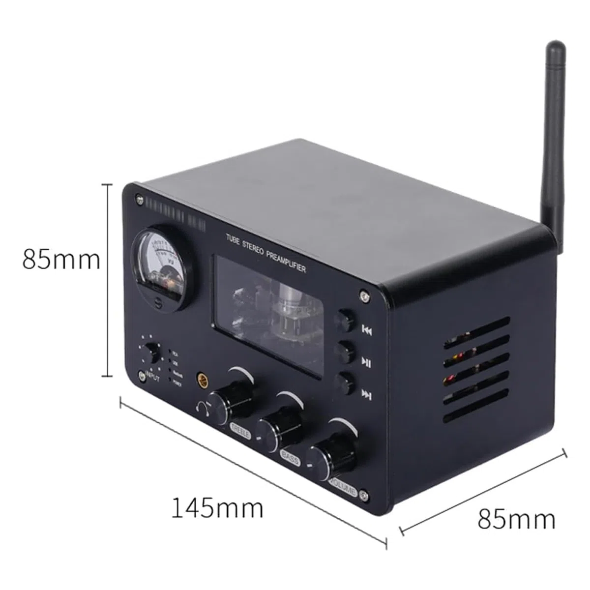 Bezstratny wzmacniacz audio HiFi, przedwzmacniacz lampowy, bezstratne wyjście HIFI, regulacja tonów wysokich/basowych, pamięć flash Bluetooth/wejście RCA, do domu, biura