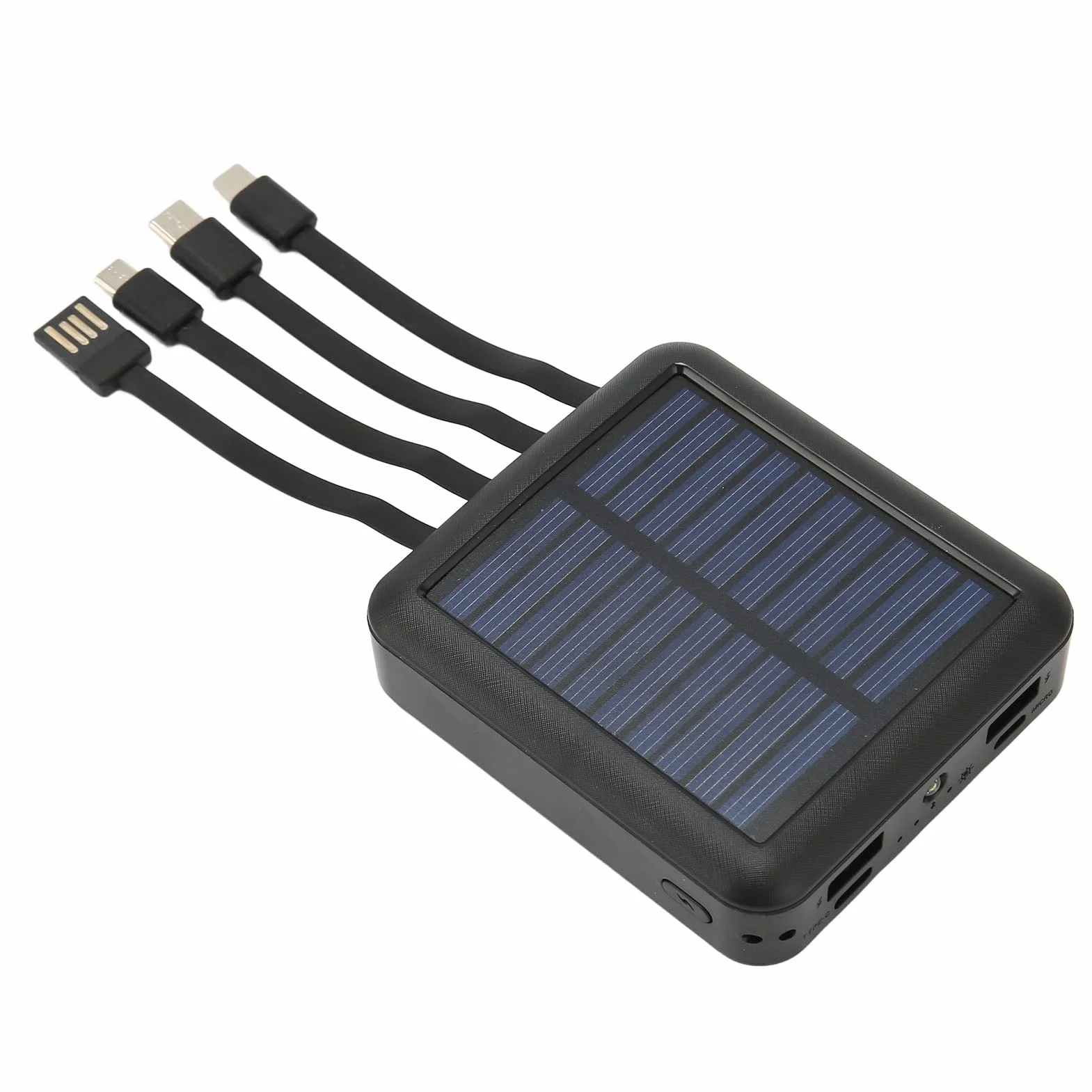 Solar Power Bank Ładowarka do Telefonów Komórkowych, 20000 MAh Podwójne Porty Wyjściowe Przenośna Słoneczna ładowarka do Telefonów z Wyświetlaczem Mocy i latarką, na Zewnątrz, (Czarny)