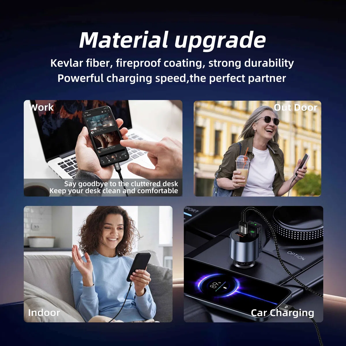 Kabel micro USB, szybkie ładowanie i synchronizacja ładowarka z systemem Android, plecione nylonowe kable micro USB kompatybilne z GalaxyS7S6J7 Edge Note 5, Sony, Kindle, MP3, urządzeniami z