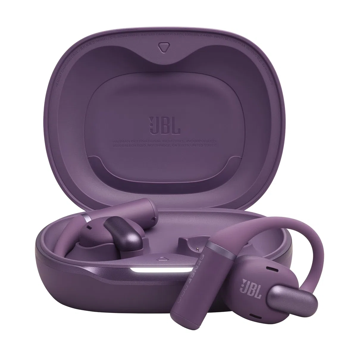 JBL Sense Pro, Bezprzewodowe Słuchawki Douszne, Fioletowe | Otwartą Konstrukcją i Zaczepem na Ucho, JBL OpenSound, 38 Godziny Działania, Odporne na Wodę i Kurz IP55