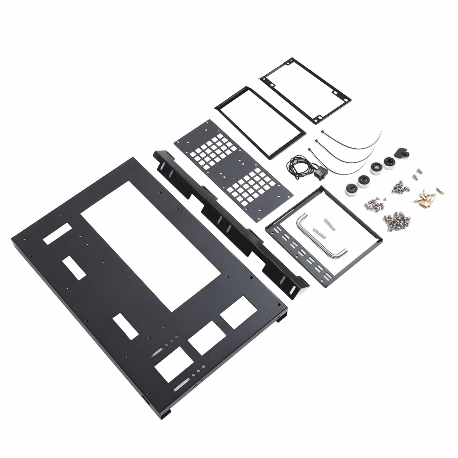 Sxhlseller Stojak na Komputer DIY z otwartą ramą - Obsługa Płyt Głównych ATX/MATX/ITX, Chłodnica Wodna 360 Mm i kompatybilność z Procesorem Graficznym 256 Mm, Obudowa Stołu Testowego z Uchwytem