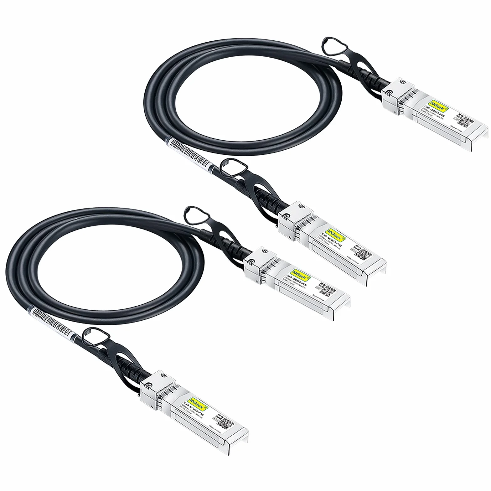[2 Pack] SFP+ DAC Twinax Cable 0.5-Meter(1.65ft), 10G SFP+ to SFP+ Direct Attach Copper Patch Passive Cable for Cisco, Ubiquiti UniFi, TP-Link, Netgear, D-Link, Zyxel, Mikrotik and More
