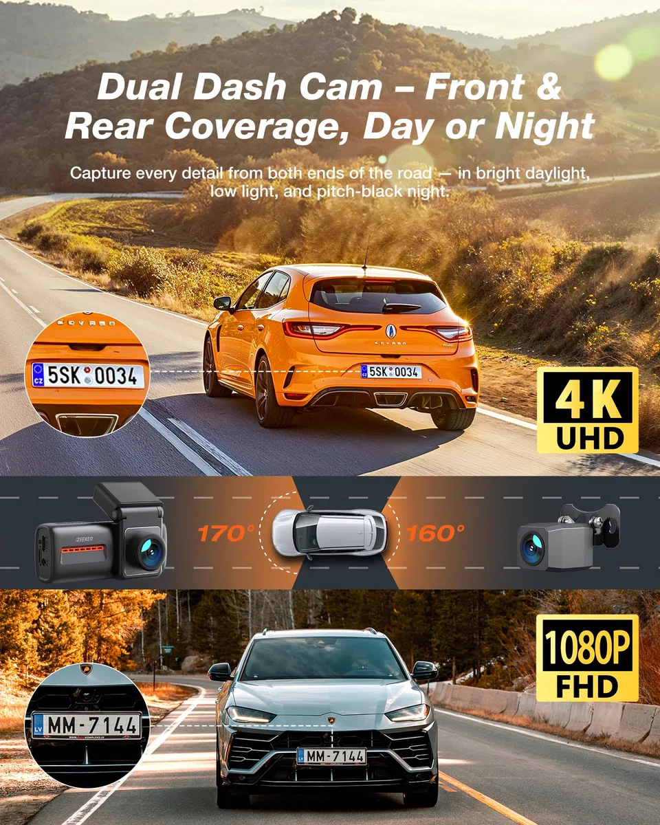 iZEEKER Kamera pokładowa 4K WiFi
