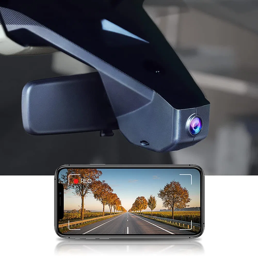 FITCAMX DashCam kompatybilny z Peugeot 3008/5008 / CITROËN C5 AIRCROSS / DS7 CROSSBACK E-TENSE, przednia kamera samochodowa 4K z WiFi, do samochodu UHD 2160P, noktowizor, czujnik G z kartą 64 GB