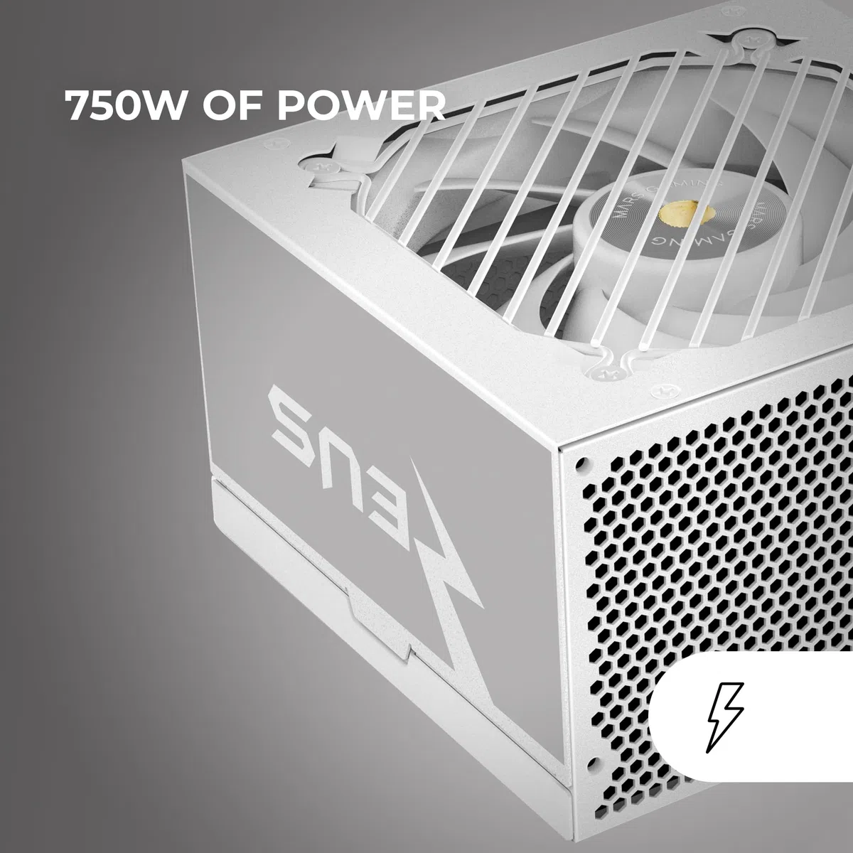 Mars Gaming MPZE750SI, Zasilacz ATX 750W, 10 Lat Gwarancji, 80 Plus Silver, +87% Wydajność, Technologie AI2-RPM, DC-DC i SMD, Aktywny PFC, Japońskie Kondensatory Toshin Kyogo 105º, Biały
