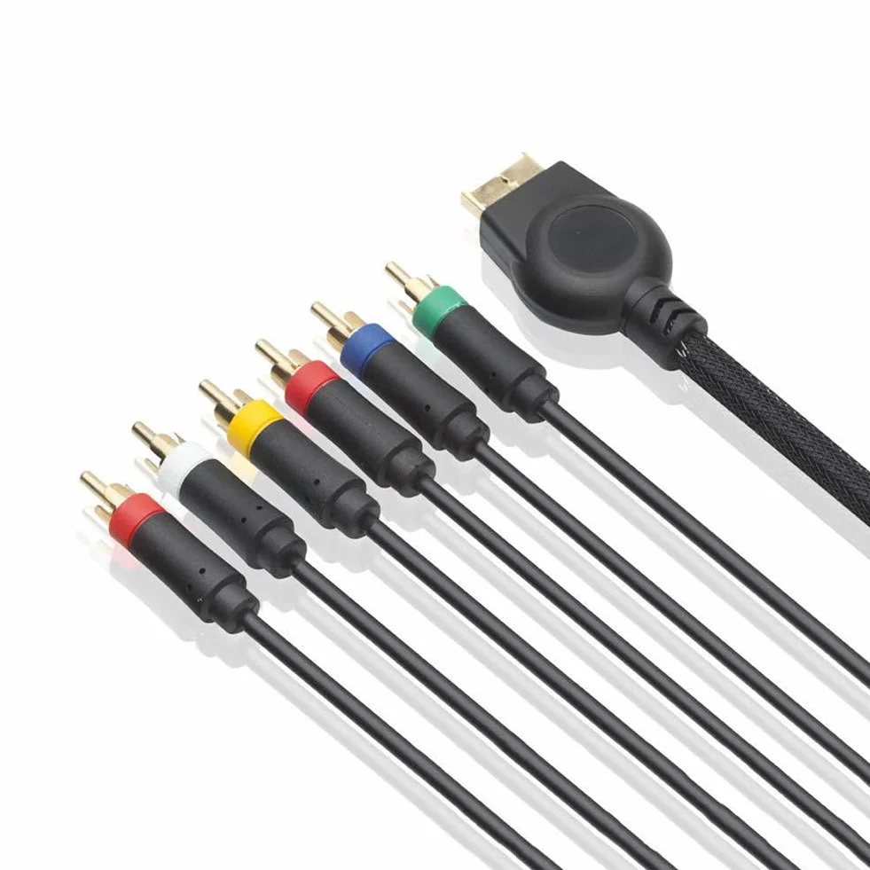 PS2 PS3 Kabel Komponentowy AV, 1,8 m Kabel Audio Wideo HD 1080P Kable do Komponentów YPbPr Wyjście YPRPB do Konsoli PS2/PS3, HDTV, Monitora
