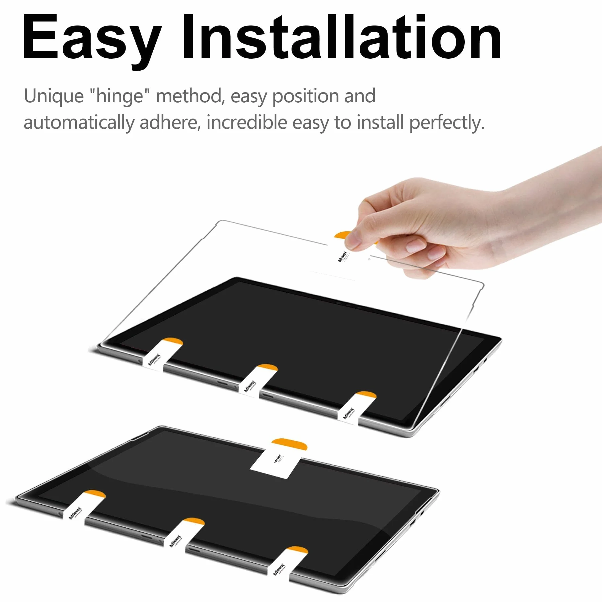 Adeway Ochraniacz ekranu do iPad Air 11 cali (2025 M3 & 2024 M2) - Matowe hartowane szkło do pisania i rysowania, odczucie tekstury papieru, antyrefleksyjne, łatwa instalacja, 2 sztuki w zestawie