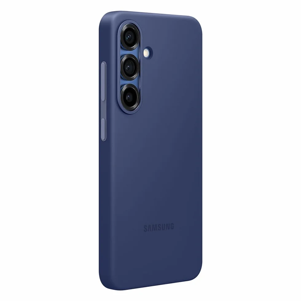 Samsung Silikonowe etui na smartfona kompatybilne z Galaxy S25, niebieskie