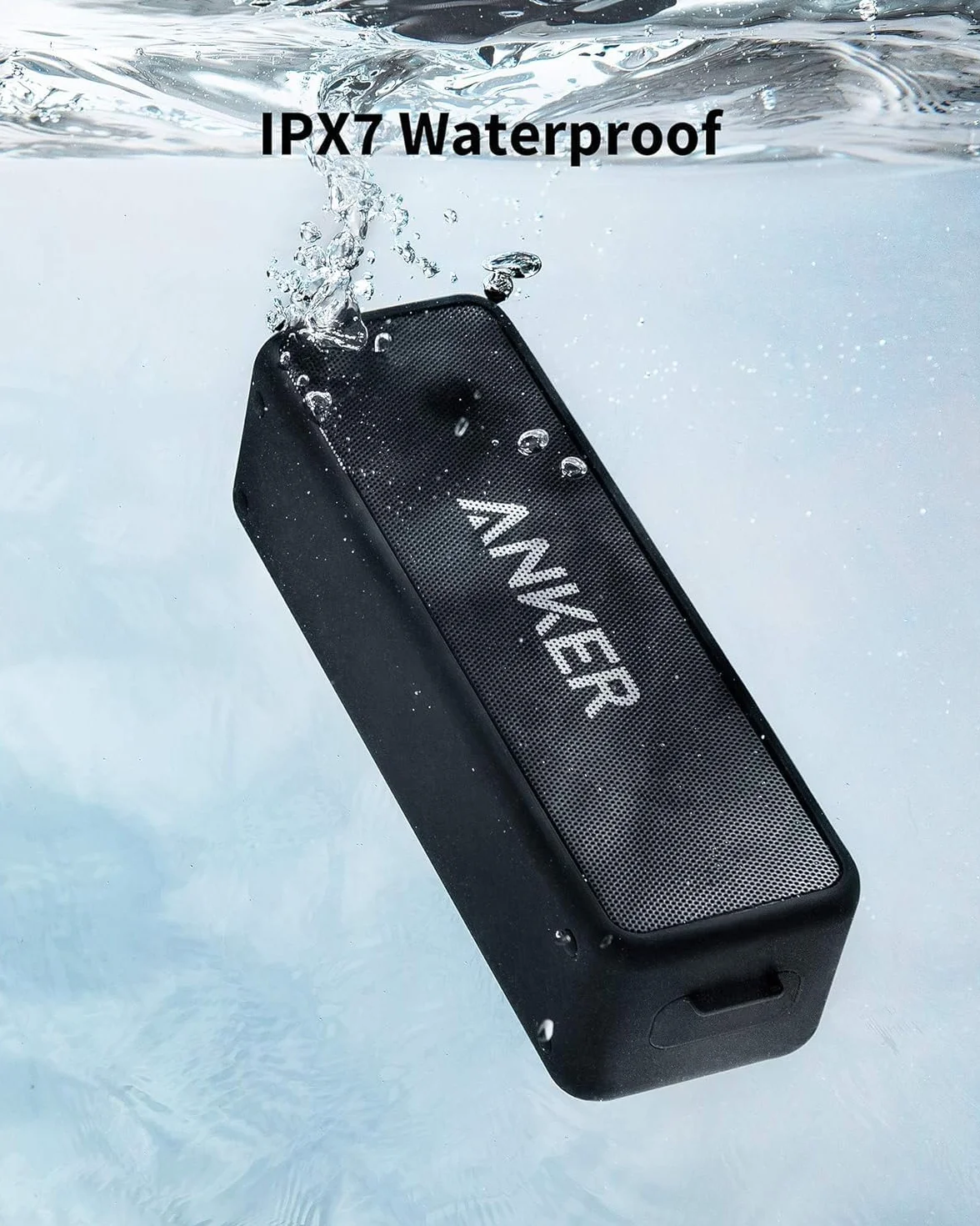 SoundCore 2 Anker głośnik Bluetooth, ogromny z dwoma przetwornikami basowymi, akumulator 24 h, ulepszona ochrona przed wodą IPX7, bezprzewodowy, do iPhone'a, Galaxy itd. (Czarny)