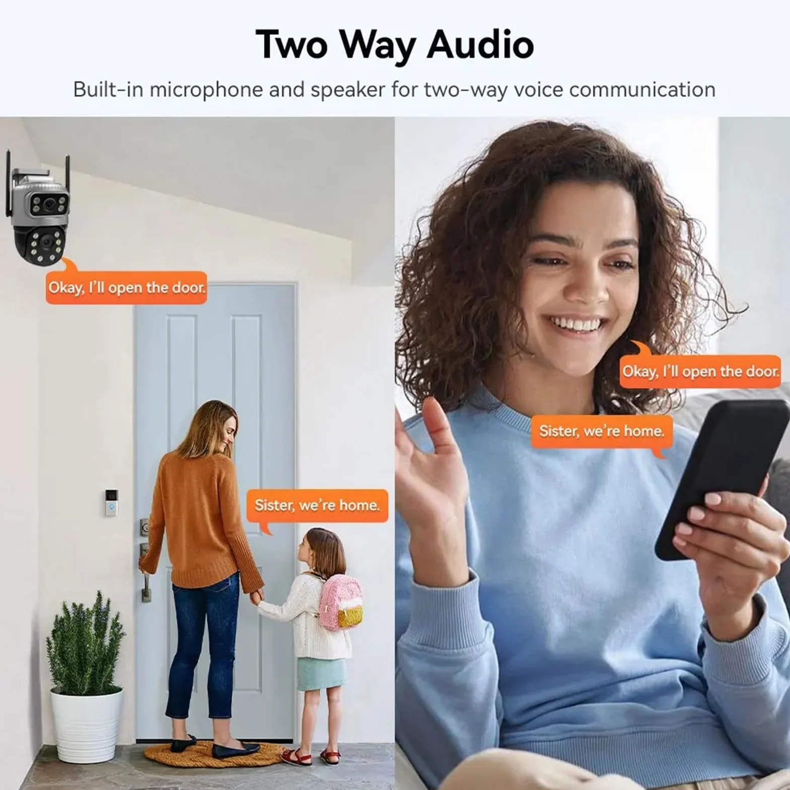 Kamera IP 4G z podwójnym obiektywem, 4 MP, 4K, wodoodporna, do monitoringu zewnętrznego, inteligentny dom, noktowizor, ochrona CCTV(WIFI Cam 128G Card)