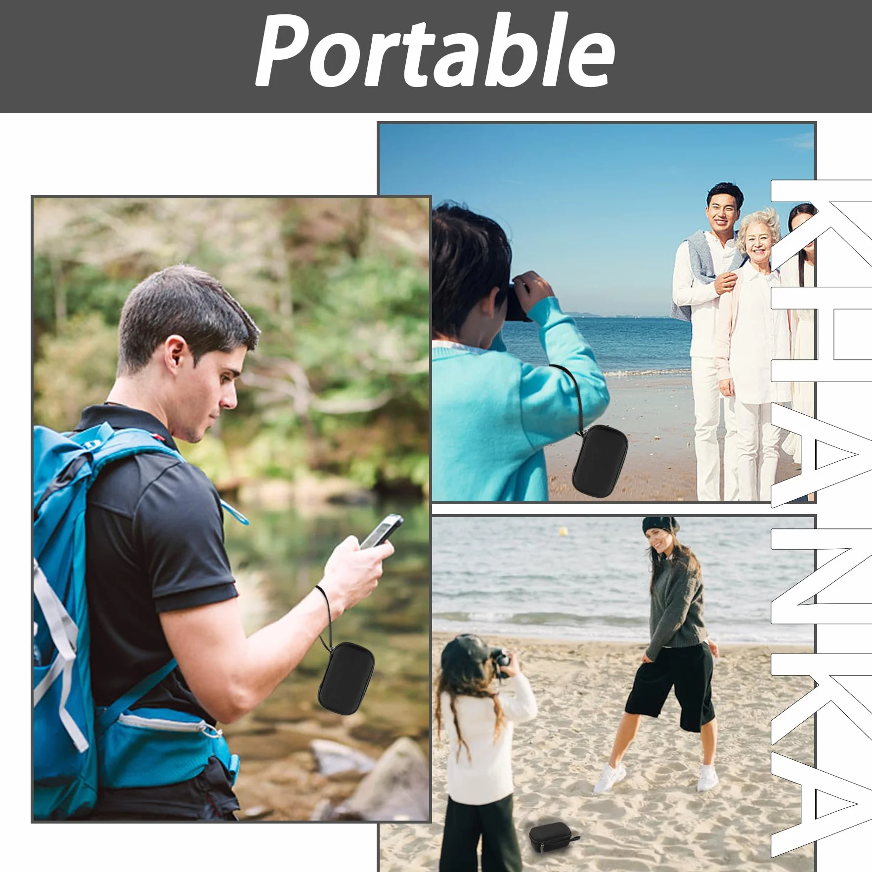 Khanka Twardy pokrowiec podróżny zamiennik do wodoszczelnego cyfrowego aparatu kompaktowego Pentax wg-1000, tylko etui., czarny, Podróże