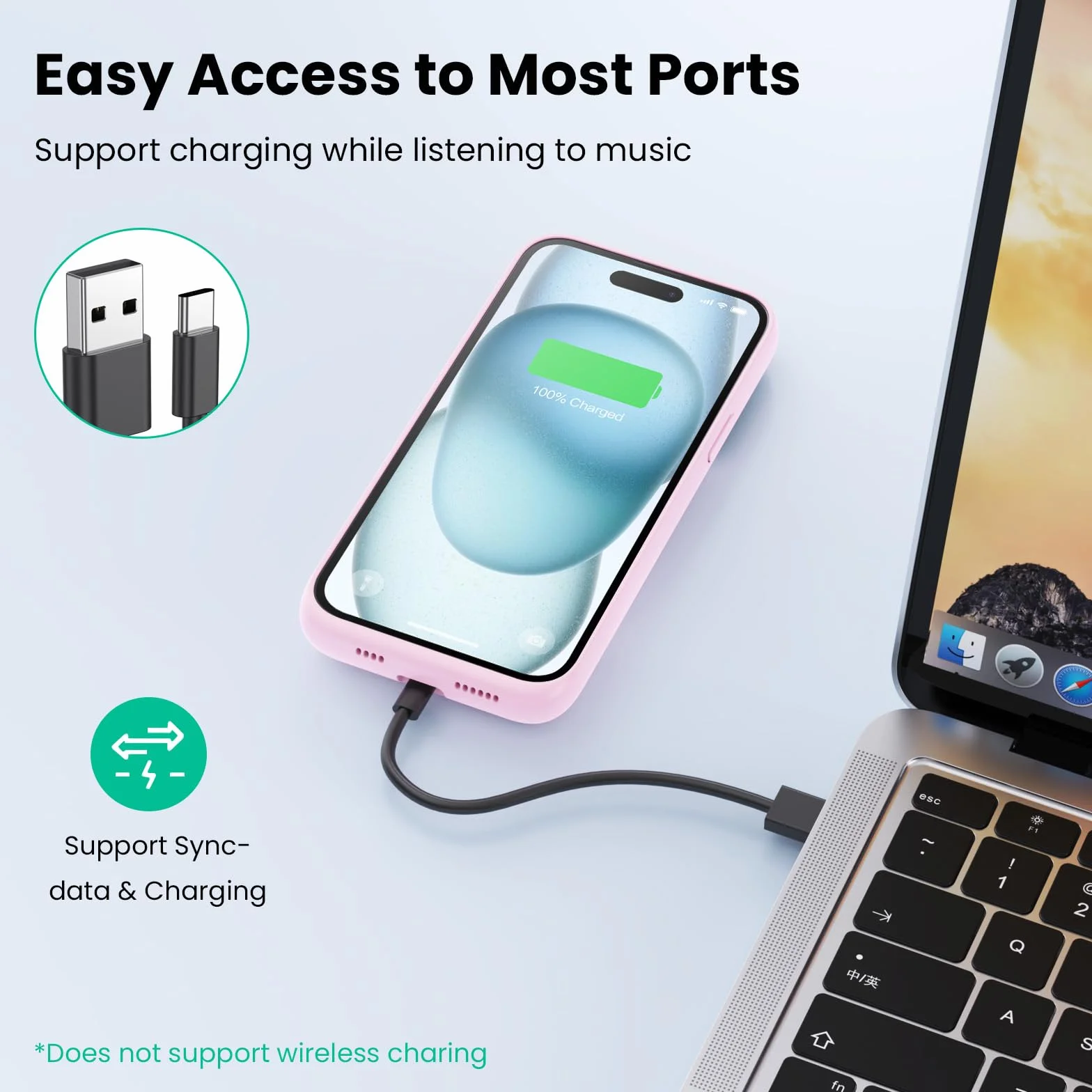Feob Etui na baterię do iPhone 15 Pro Max (6,7"), 8600 mAh 15 W Powerbank etui dodatkowe etui na telefon komórkowy, etui na telefon komórkowy, etui na telefon komórkowy, etui na telefon komórkowy,