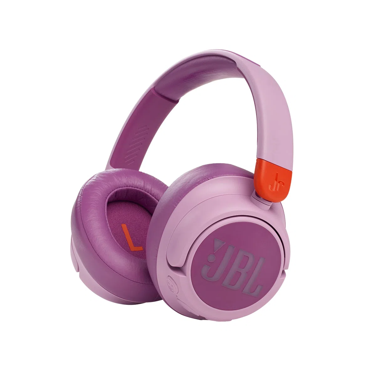 JBL JR 460 NC - bezprzewodowe słuchawki wokółuszne dla dzieci z technologią Sound Safe i lekką konstrukcją z miękkim poszyciem, Różowe