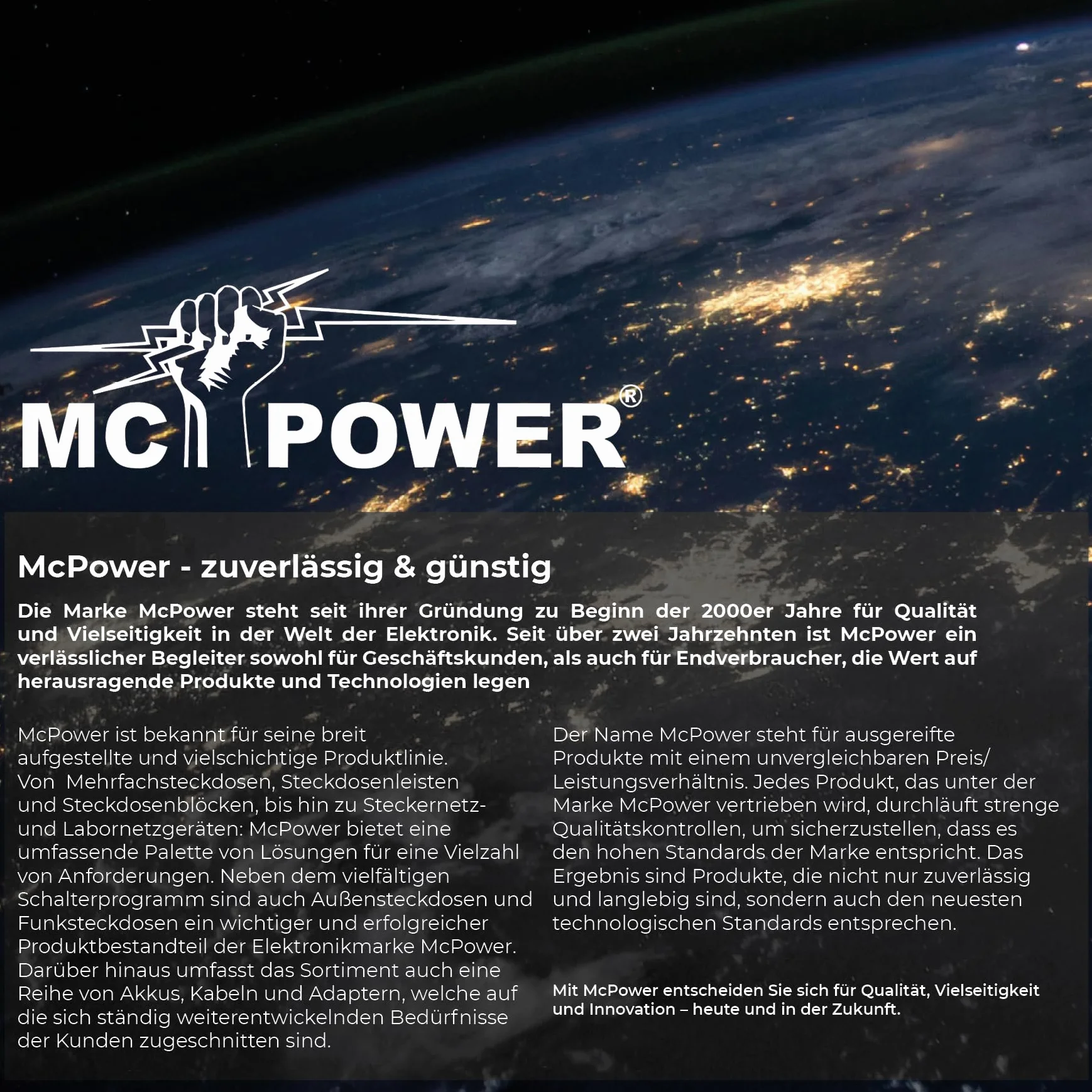 Mc Power 1534269 Gniazda Podszafkowe, ‎250 W, Biały, 3 x Gniazdo