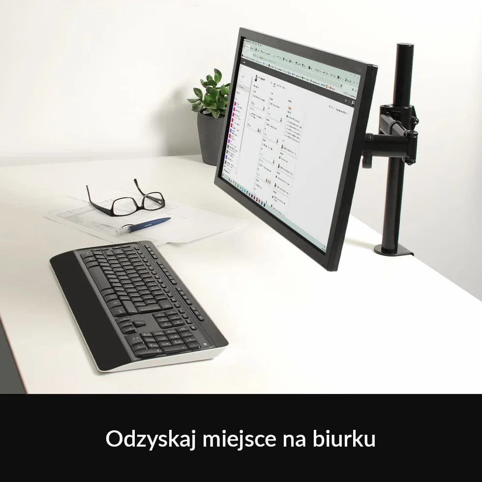 ARCTIC Z1 Basic - ramię do montażu na biurku pojedynczego monitora do 34"/38" Ultrawide, uchwyt na monitor, waga do 15 kg, obrót o 360°