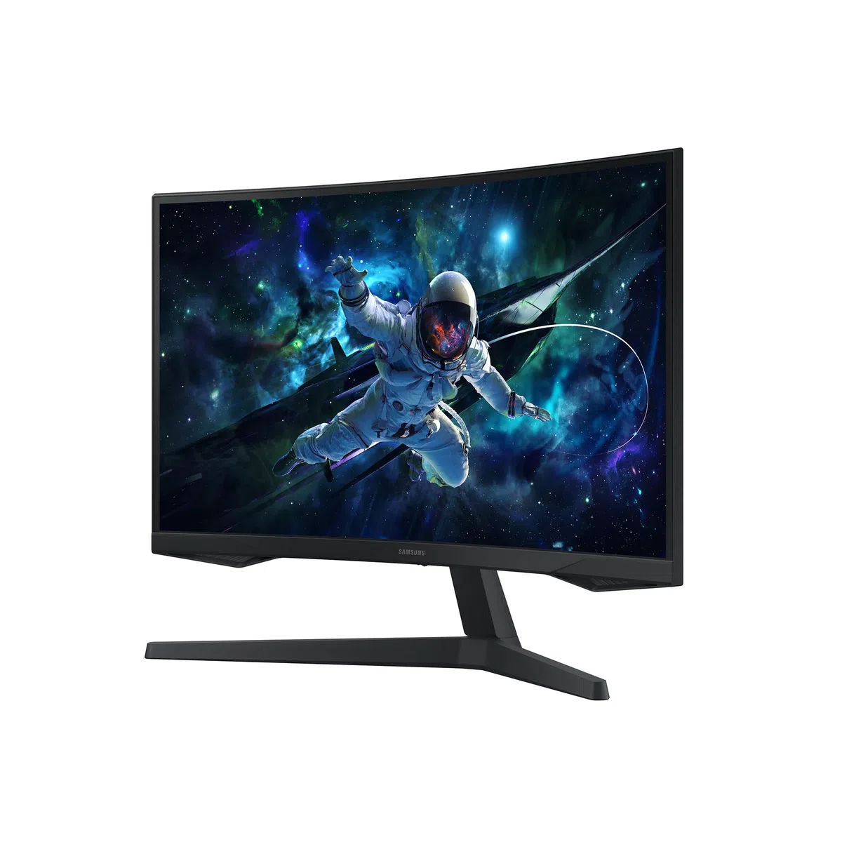 Samsung Wyświetlacz 27' Gaming Odyssey G55C czarny 165 Hz 1ms 2560x1440 VA Zakrzywiony 1000R 300cd/m² 2500:1 HDR10 HDMI Displayport AMD FreeSync Podstawa odchylana