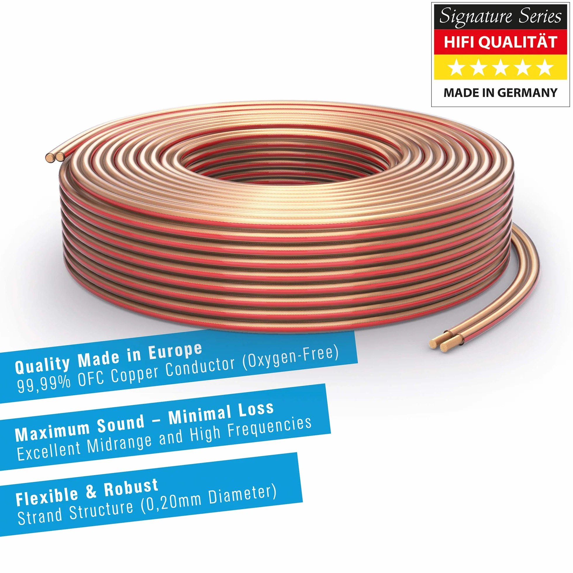 PureLink Kabel głośnikowy OFC 2 x 4,00 mm² 10,0 m, przezroczysty