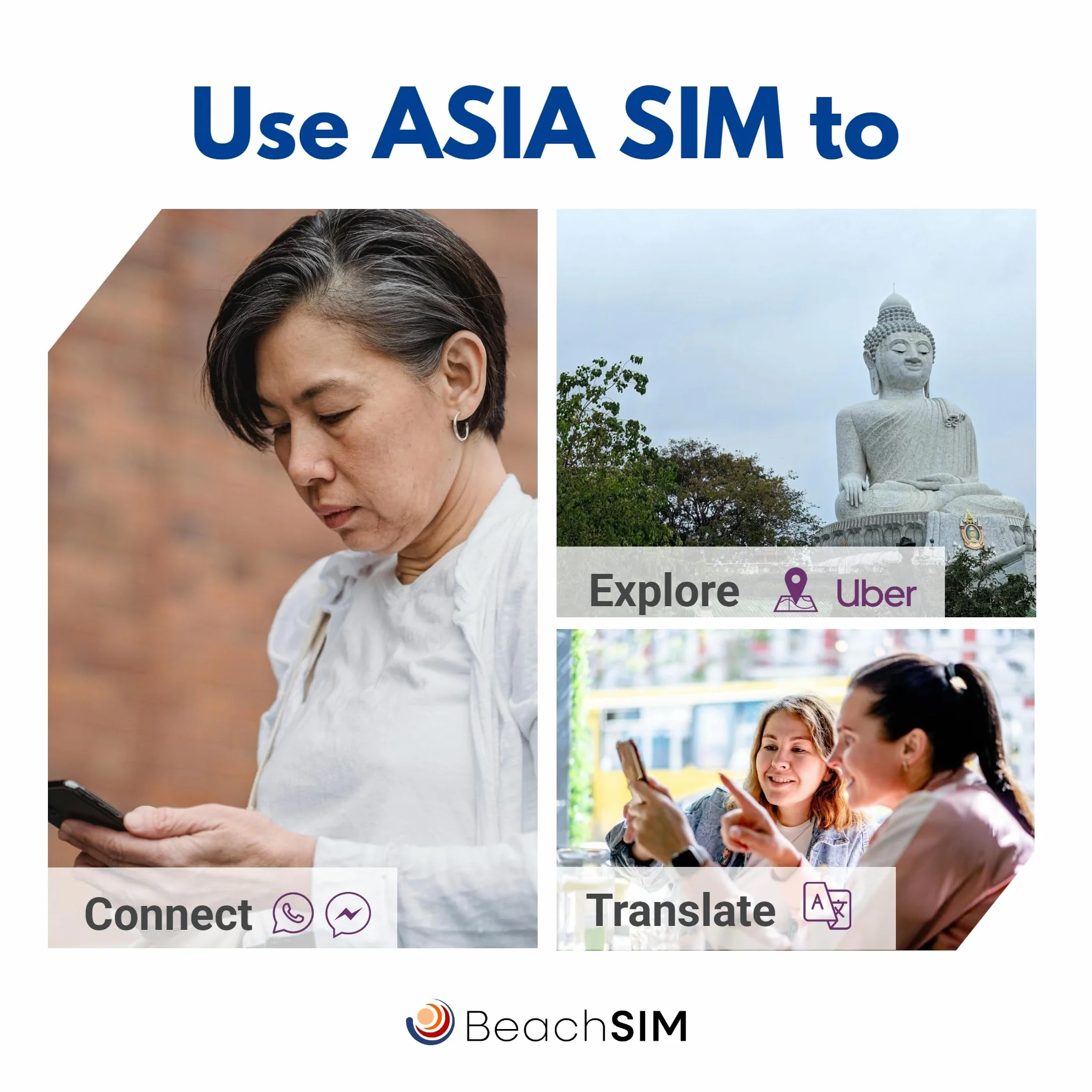Karta SIM Asia. 12 GB danych przy prędkościach 4G/5G. Karta SIM tylko do transmisji danych. Darmowy roaming w Indonezji, Filipinach, Tajlandii i 9+ krajach Azji. Ważny przez 30 dni.