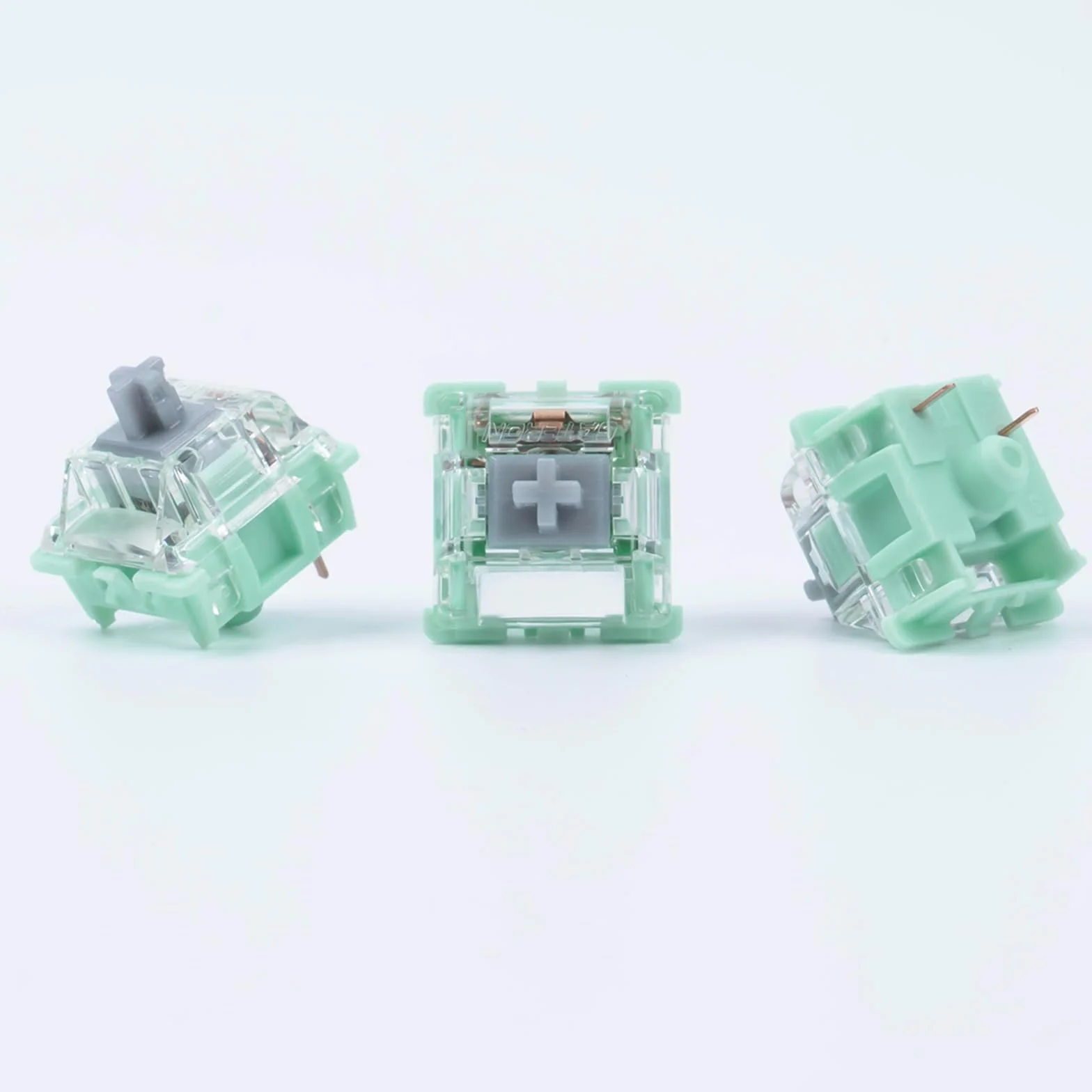 Gateron Jade 3.0 Srebrne przełączniki, 3-pinowe 45gf liniowe/wsmarowywane/podwójne sprężyny dla klawiatury mechanicznej (srebrne, 36 szt.)