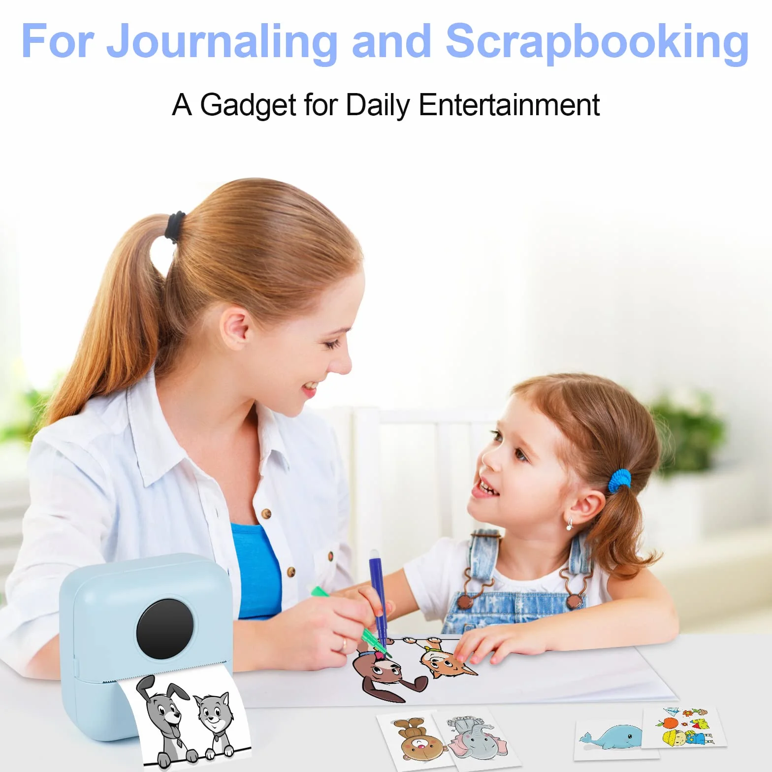 GuKKK Przenośna drukarka fotograficzna, mini bezprzewodowa drukarka fotograficzna, bezprzewodowa drukarka termiczna BT, drukarka do zdjęć, lista etykiet, do zdjęć, odbiór, notatki