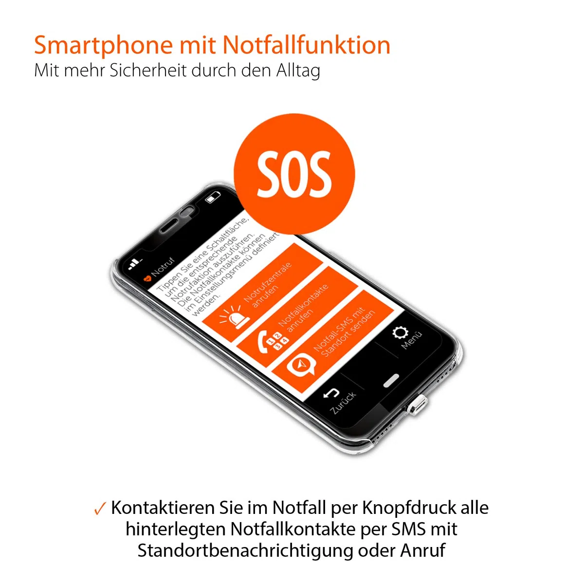 Gigaset GS195LS smartfon dla seniorów Made in Germany z 3 GB RAM bez umowy – z indywidualnym ekranem startowym, funkcją powiadomienia, bardzo dużym wyświetlaczem cyfry i tekstu, kolor tytanowo-szary