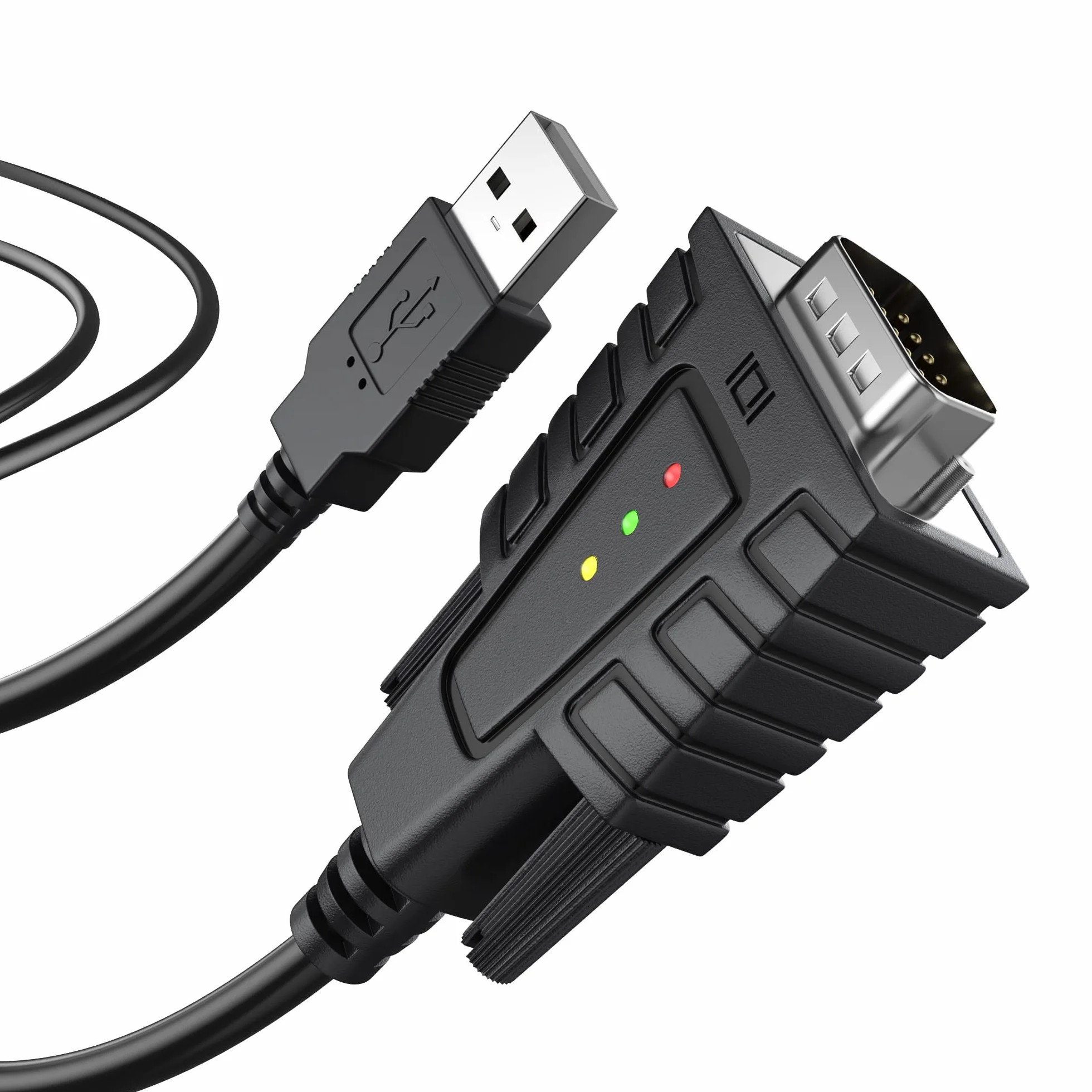DriverGenius SerialEdgeX Serie | Adapter USB do RS232 (DB9) – 1 Port, 3 Diody LED (TX, RX, PWR), Kompatybilny z Windows 11 i macOS 15, Do Zastosowań Serwisowych, Przemysłowych i Programistycznych