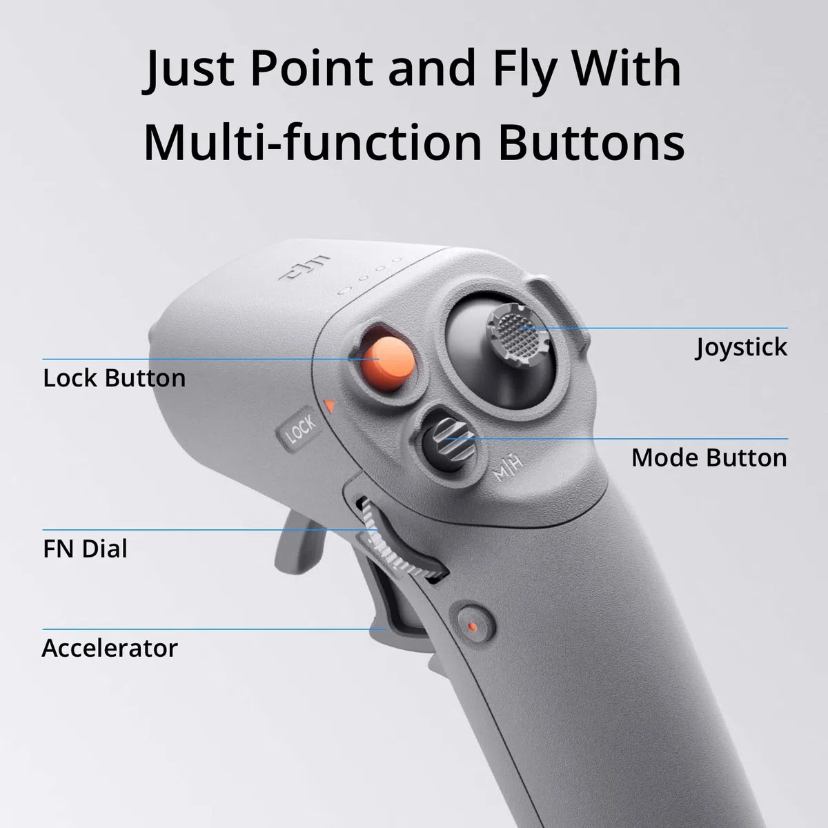 DJI RC Motion 2 – wciągający inteligentny kontroler, wielokierunkowa obsługa, wielofunkcyjne i intuicyjne akcesorium do drona do FPV
